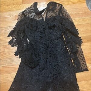 Elegant Black Lace Dress